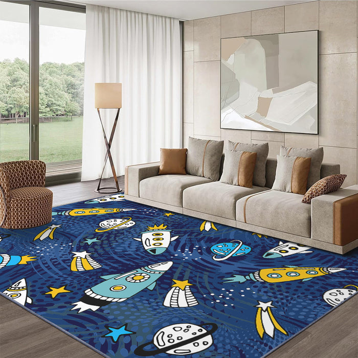 Airgugu KidSpace Delight Blue Space Fleet Adventure Rug