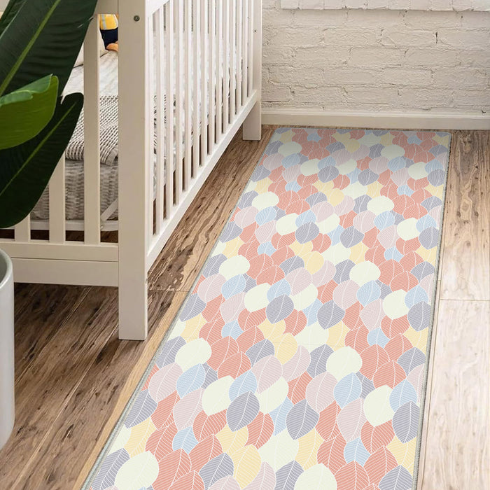 Airgugu Earth Garden Pastel Leaf Collage Rug