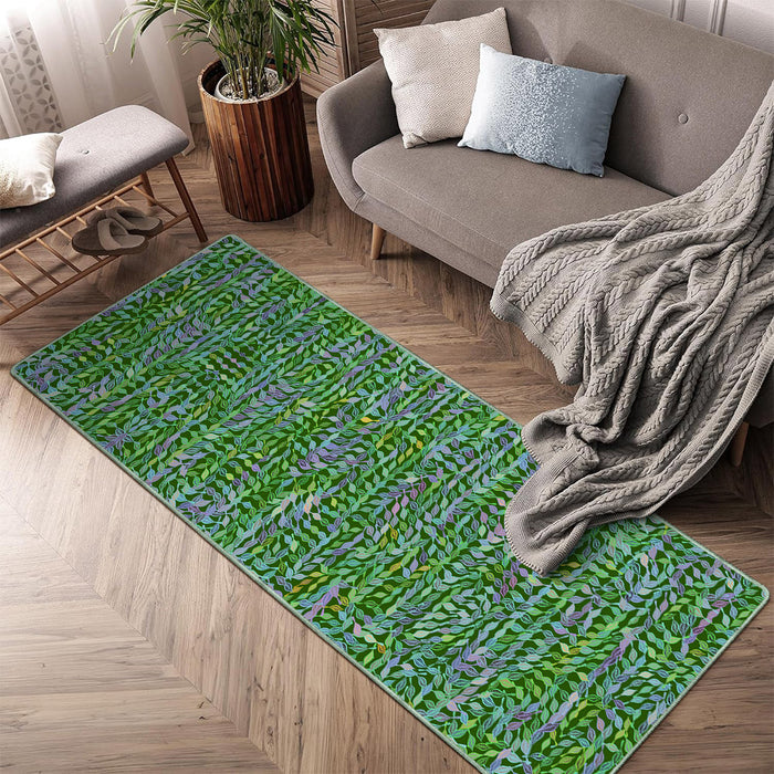 Airgugu Earth Garden Green Leaves Forest Rug