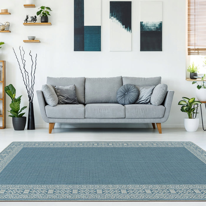 Airgugu Modern Minimalist Elegant Antique Blue/Brown Rug