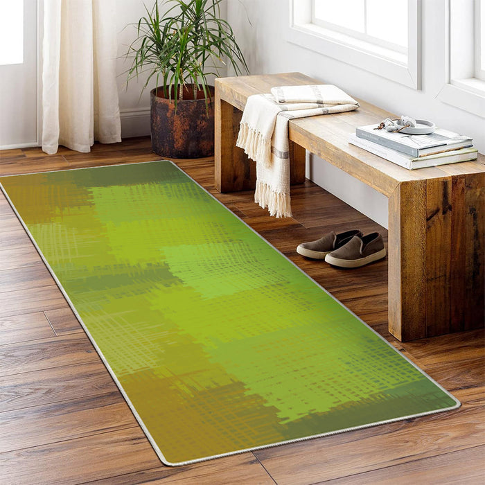 Airgugu Earth Garden Green Irregular Patch Rug