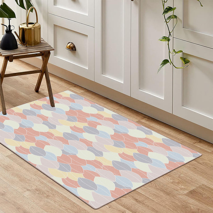 Airgugu Earth Garden Pastel Leaf Collage Rug