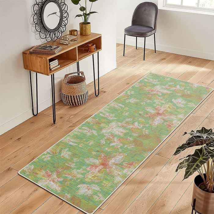 Airgugu Earth Garden Serenity in White Flower Bloom Rug