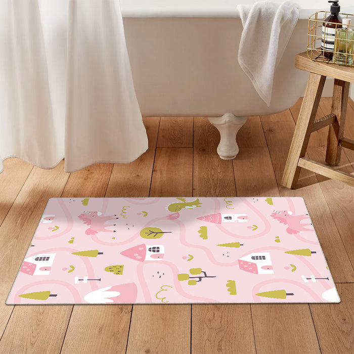 Airgugu KidSpace Delight Pink Unicorn Fantasy Rug