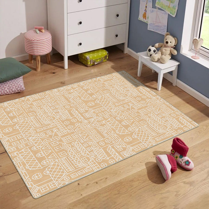 Airgugu KidSpace Delight Khaki Building House Rug