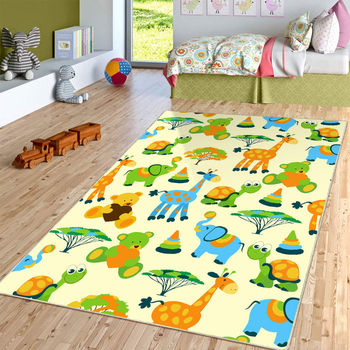 Airgugu KidSpace Delight Cartoon Animal Beige Rug