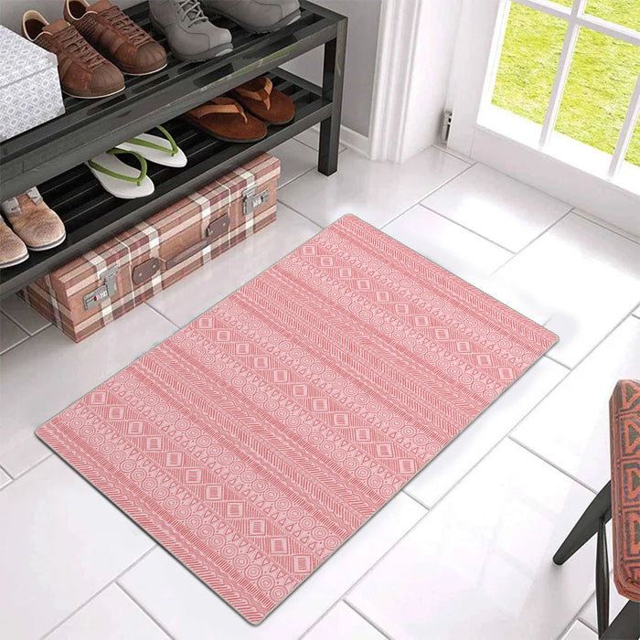 Airgugu Modern Minimalist Symmetrical Grey/Pink Rug