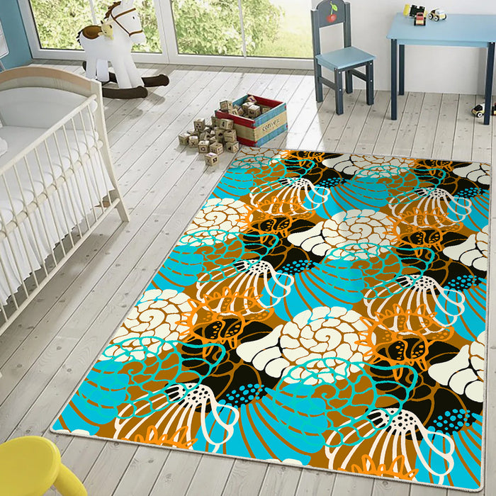 Airgugu KidSpace Delight Adorable Colorful Seashell Rug