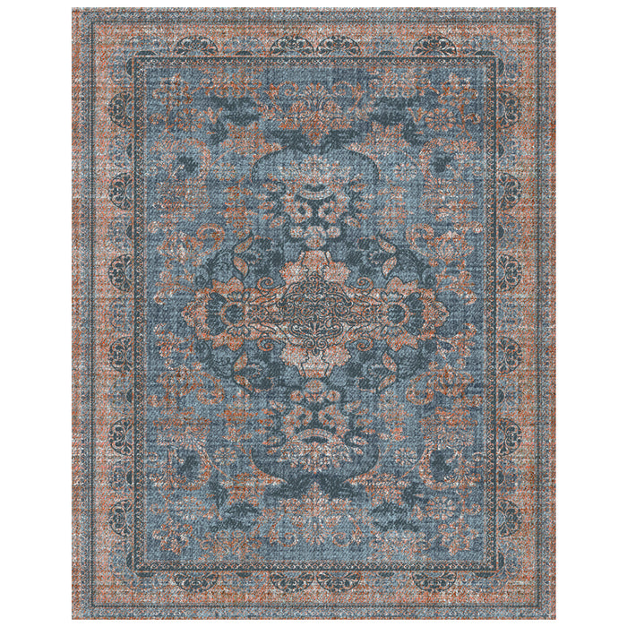 Airgugu  Heritage Classique Blue Distressed Texture Background Rug