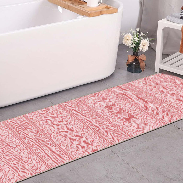 Airgugu Modern Minimalist Symmetrical Grey/Pink Rug