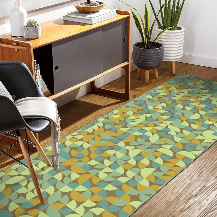 Airgugu Earth Garden Color Block Stitching Rug