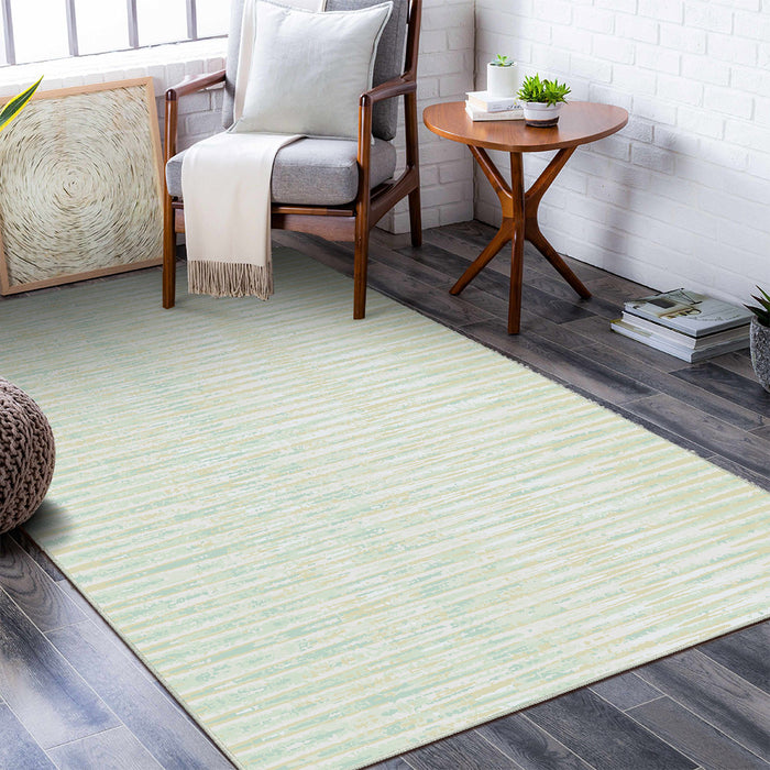 Airgugu Earth Garden Sunburst Ripple Yellow Dynamics Rug