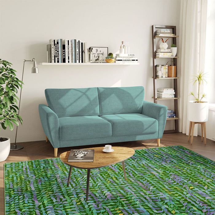 Airgugu Earth Garden Green Leaves Forest Rug