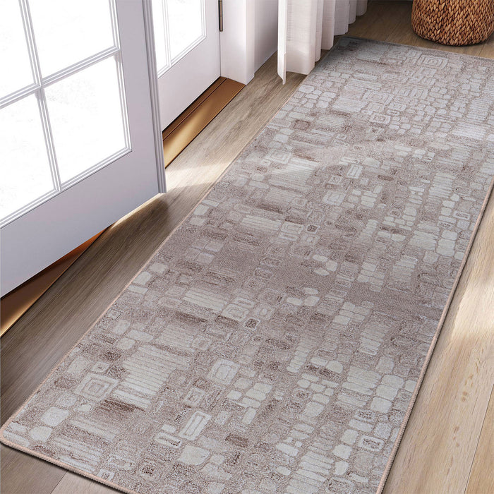 Airgugu Modern Minimalist Light Gray Cluster Rug