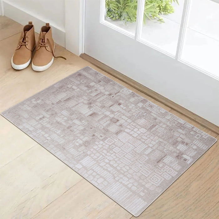 Airgugu Modern Minimalist Light Gray Cluster Rug