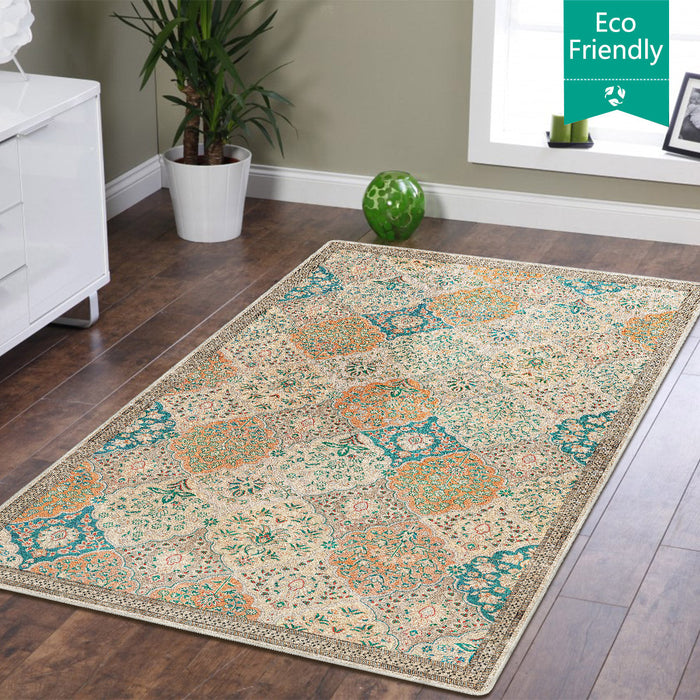 Airgugu Heritage Classique Yellow Vintage Floral Rug——Use discount code: (NEW30) to save another 30%!🔥