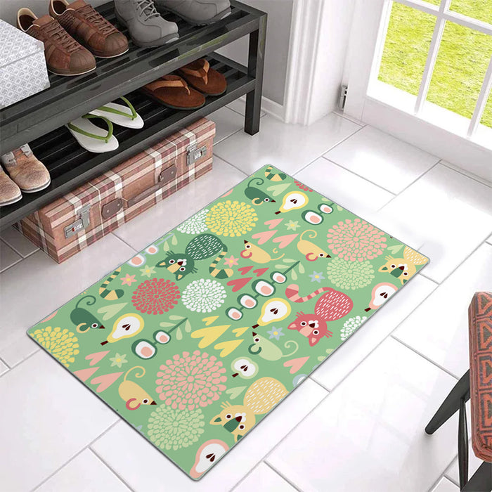 Airgugu KidSpace Delight Green Cartoon Printed Rug