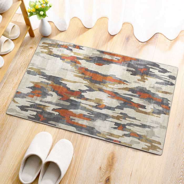 Airgugu Modern Minimalist Distressed Abstract Oil Painting Rug