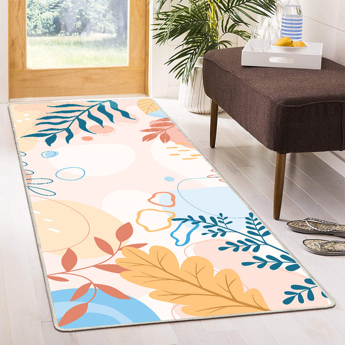 Airgugu Modern Minimalist Pink Vibrant Plant Rug