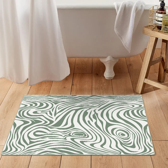 Airgugu Earth Garden Sliver Frost Zebra Maze Rug