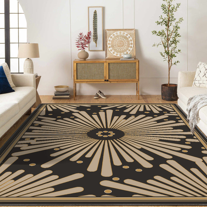 Airgugu Modern Minimalist Vibrant Life Flower Rug