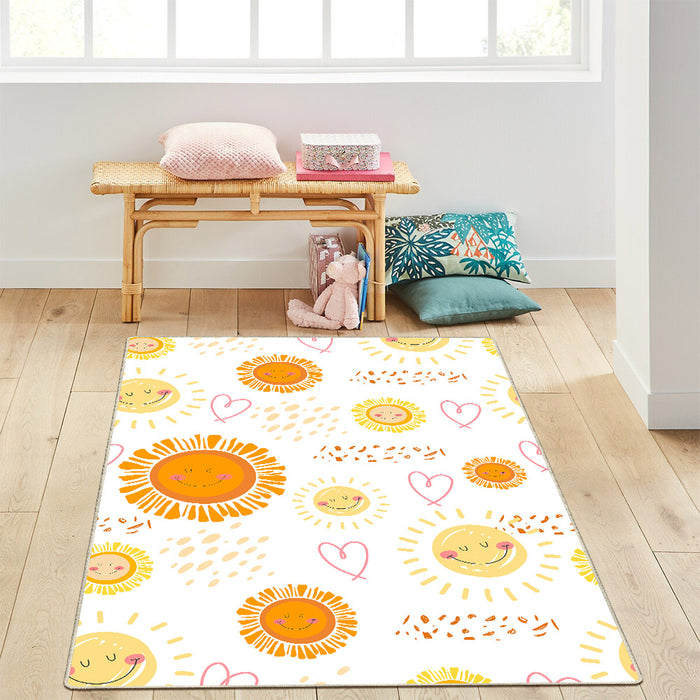 Airgugu KidSpace Delight Smiling Sun Pattern Rug