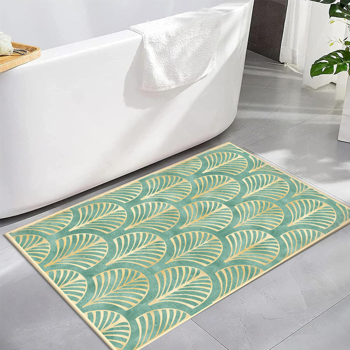 Airgugu Earth Garden Golden Plant Leaves Rug