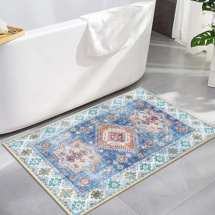 Airgugu Heritage Classique Blue Retro Stamp Rug