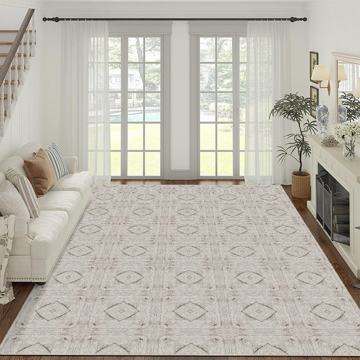 Airgugu Modern Minimalist Square Diamond Pattern Rug