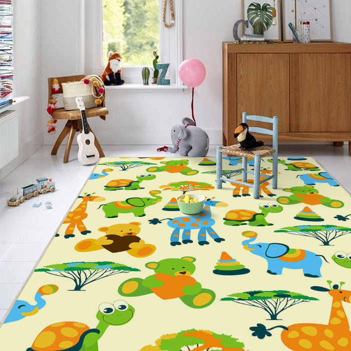 Airgugu KidSpace Delight Cartoon Animal Beige Rug