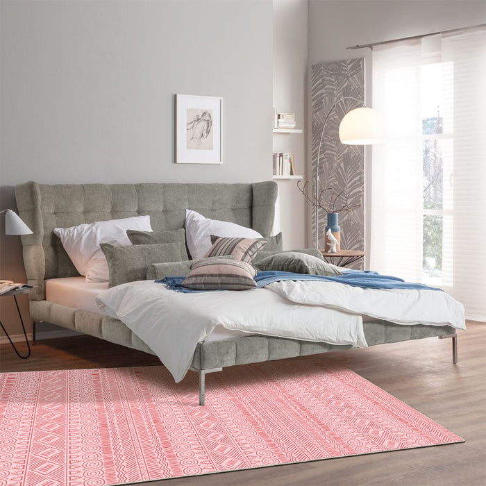 Airgugu Modern Minimalist Symmetrical Grey/Pink Rug