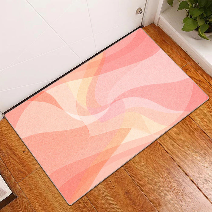 Airgugu Modern Minimalist Irregular Pink Waves Rug