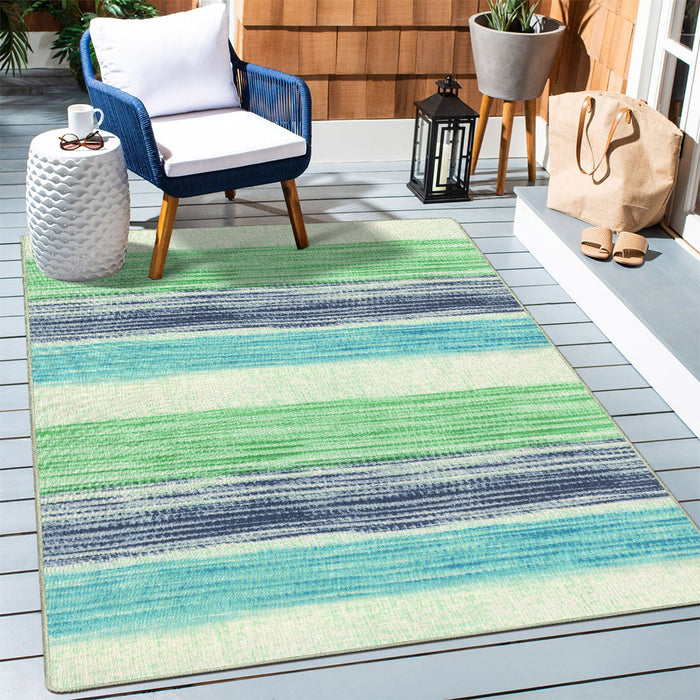 Airgugu Earth Garden Artistic Striped Gradient Rug