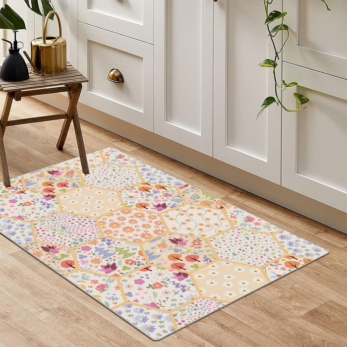 Airgugu KidSpace Delight Colorful Floral World Print Rug