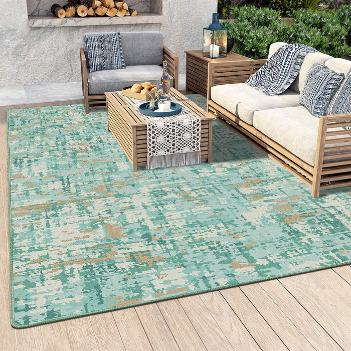 Airgugu Earth Garden Ink-Blush Seaweed Serenade Rug