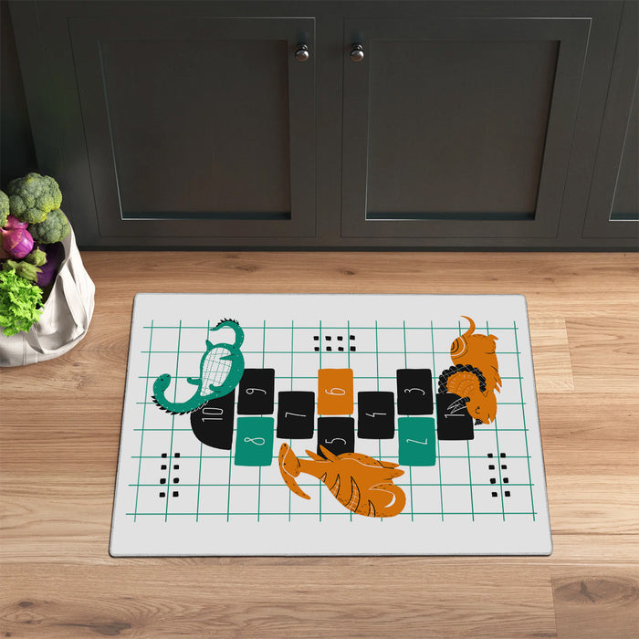 Airgugu KidSpace Delight Dinosaur And Numbers Printed Rug