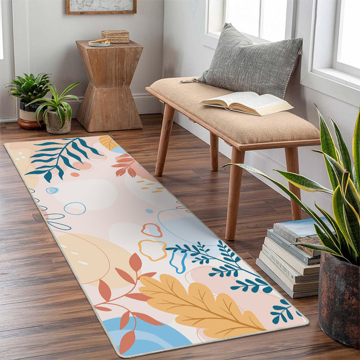 Airgugu Modern Minimalist Pink Vibrant Plant Rug