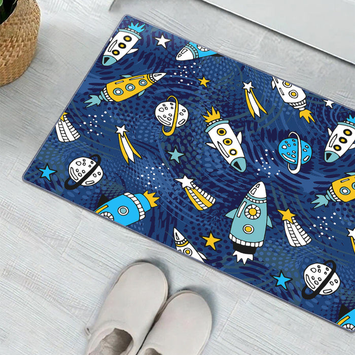 Airgugu KidSpace Delight Blue Space Fleet Adventure Rug