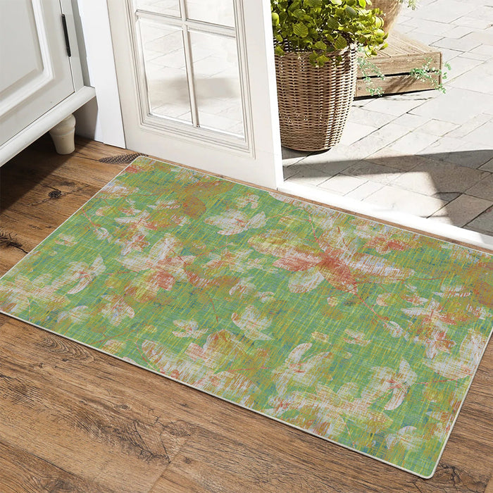 Airgugu Earth Garden Serenity in White Flower Bloom Rug