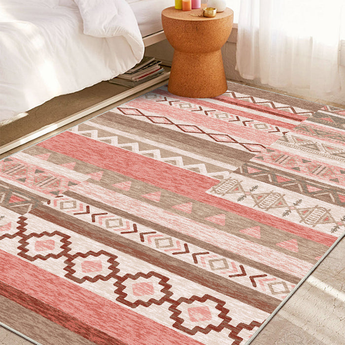 Airgugu Modern Minimalist Pink Blush Patchwork Rug