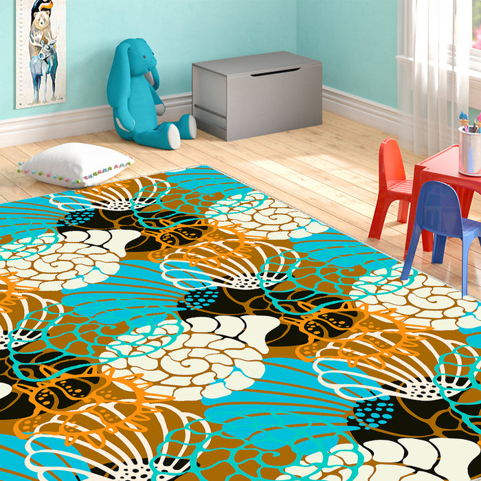 Airgugu KidSpace Delight Adorable Colorful Seashell Rug