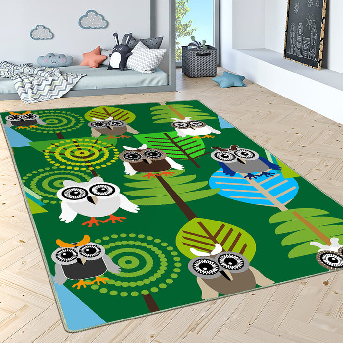 Airgugu KidSpace Delight Cartoon Owl Rug