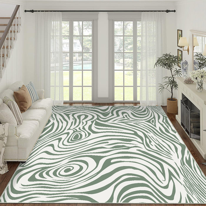 Airgugu Earth Garden Sliver Frost Zebra Maze Rug