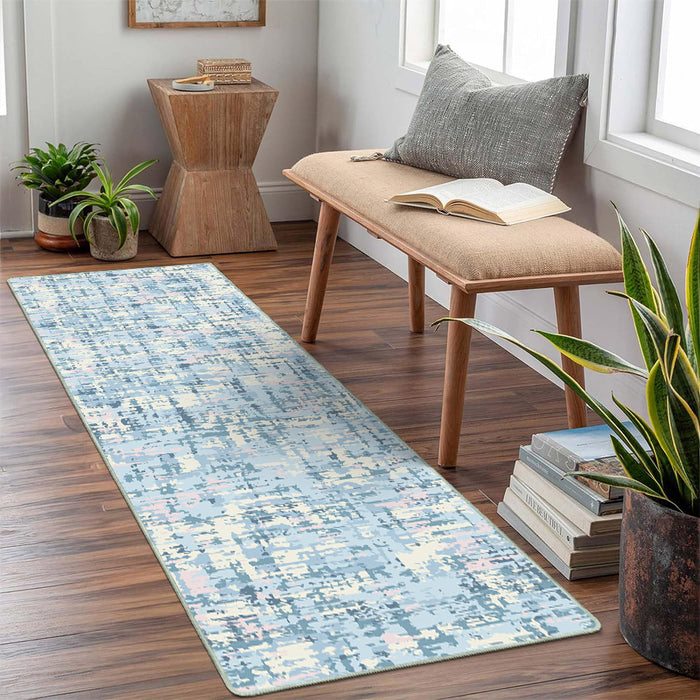 Airgugu Earth Garden Floating Seaweed Blue Ink Rug