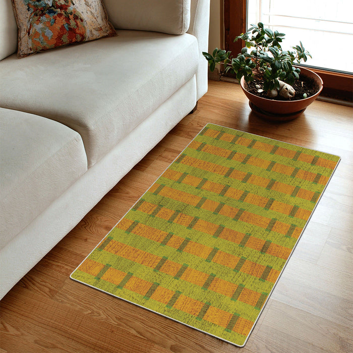 Airgugu Earth Garden Orange Ranch Fence Striped Rug