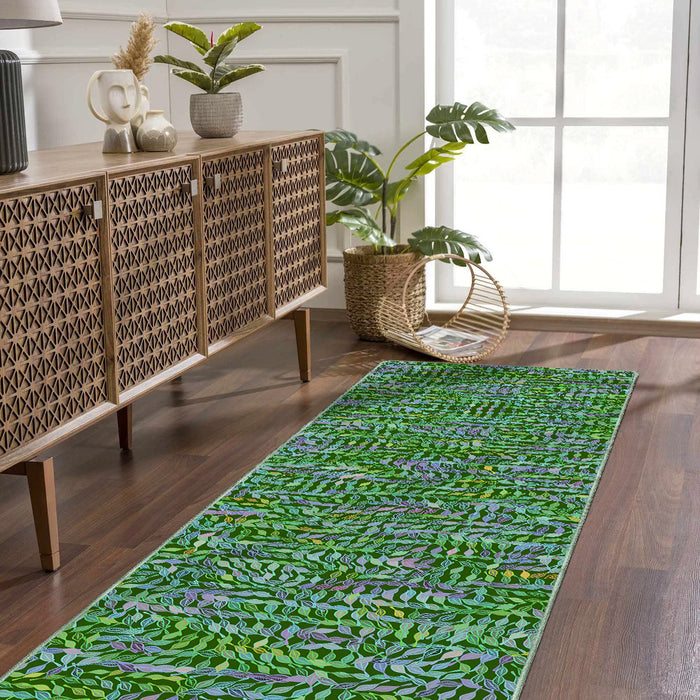 Airgugu Earth Garden Green Leaves Forest Rug