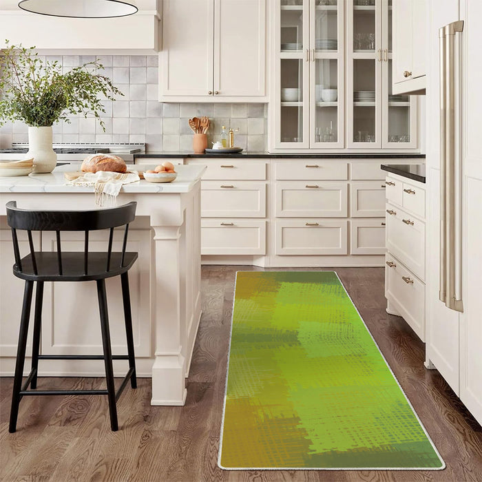 Airgugu Earth Garden Green Irregular Patch Rug