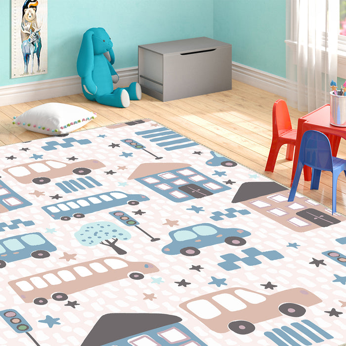 Airgugu KidSpace Delight Cartoon City Print Rug