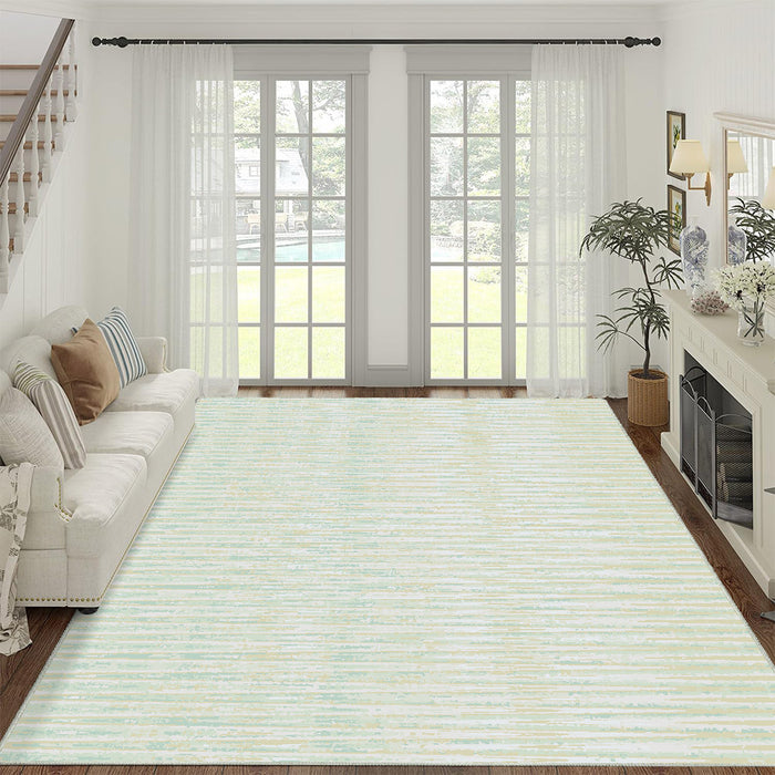 Airgugu Earth Garden Sunburst Ripple Yellow Dynamics Rug