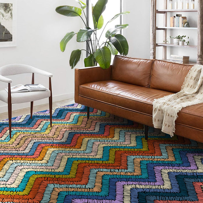 Airgugu Earth Garden Rock Colorful Corrugated Rug